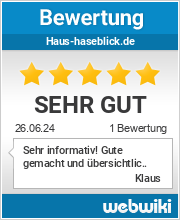 Bewertungen zu haus-haseblick.de