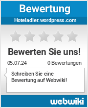 Bewertungen zu hoteladler.wordpress.com