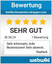 Bewertungen zu goldfischmaedchen.blogspot.com