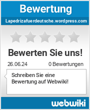 Bewertungen zu lapedrizafuerdeutsche.wordpress.com