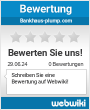 Bewertungen zu bankhaus-plump.com