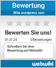 Bewertungen zu bfda.wordpress.com
