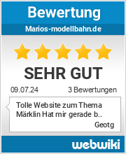 Bewertungen zu marios-modellbahn.de