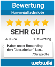 Bewertungen zu hgm-metalltechnik.de
