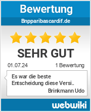 Bewertungen zu bnpparibascardif.de