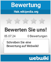 Bewertungen zu hak.wikipedia.org