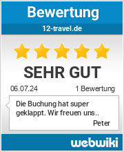 Bewertungen zu 12-travel.de
