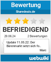 Bewertungen zu sharedeals.de