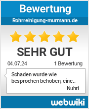 Bewertungen zu rohrreinigung-murmann.de