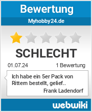 Bewertungen zu myhobby24.de