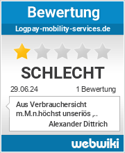 Bewertungen zu logpay-mobility-services.de