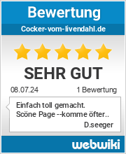 Bewertungen zu cocker-vom-livendahl.de
