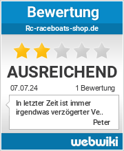 Bewertungen zu rc-raceboats-shop.de