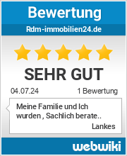 Bewertungen zu rdm-immobilien24.de