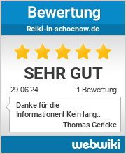 Bewertungen zu reiki-in-schoenow.de