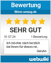 Bewertungen zu rhino-umzug.de