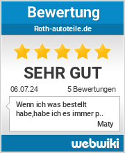 Bewertungen zu roth-autoteile.de