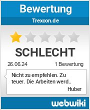 Bewertungen zu trexcon.de
