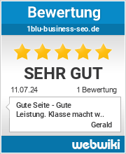 Bewertungen zu 1blu-business-seo.de