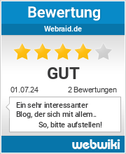 Bewertungen zu webraid.de