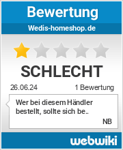 Bewertungen zu wedis-homeshop.de