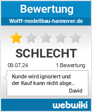Bewertungen zu wolff-modellbau-hannover.de
