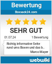 Bewertungen zu boxsack24.com