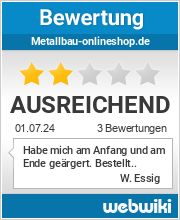 Bewertungen zu metallbau-onlineshop.de