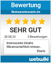 Bewertungen zu restaurantsavarin.de
