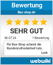 Bewertungen zu bax-shop.de