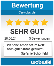 Bewertungen zu csr-jobs.de