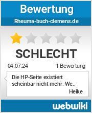 Bewertungen zu rheuma-buch-clemens.de