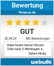 Bewertungen zu partacus.de