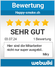 Bewertungen zu happy-smoke.ch