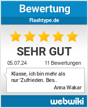 Bewertungen zu flashtype.de