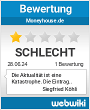 Bewertungen zu moneyhouse.de