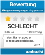 Bewertungen zu kiks-gaumenvergnuegen.blogspot.com