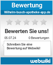 Bewertungen zu wilhelm-busch-apotheke-app.de