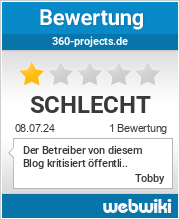 Bewertungen zu 360-projects.de
