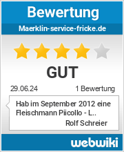 Bewertungen zu maerklin-service-fricke.de