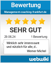 Bewertungen zu management-coaching-frankfurt.de
