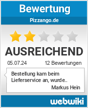 Bewertungen zu pizzango.de