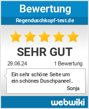 Bewertungen zu regenduschkopf-test.de