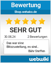 Bewertungen zu shop.wehako.de