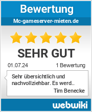 Bewertungen zu mc-gameserver-mieten.de