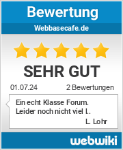 Bewertungen zu webbasecafe.de