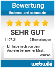 Bewertungen zu business-and-science.de