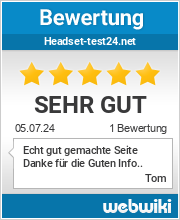 Bewertungen zu headset-test24.net