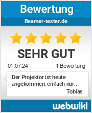 Bewertungen zu beamer-tester.de