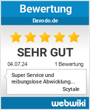 Bewertungen zu davodo.de